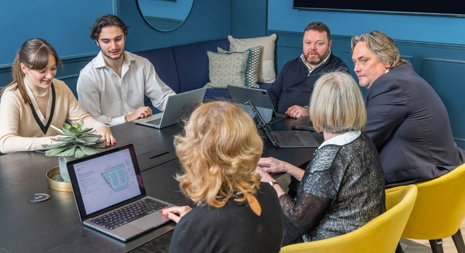 The Yeats team working around the meeting table