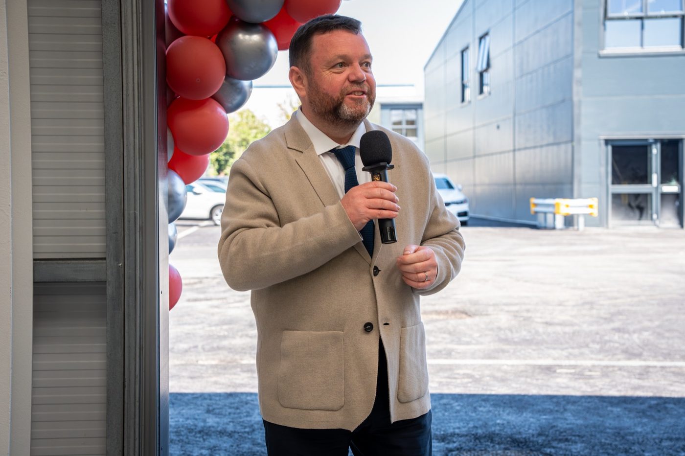John O'Neill speaking at the Engine Works launch, May 2026